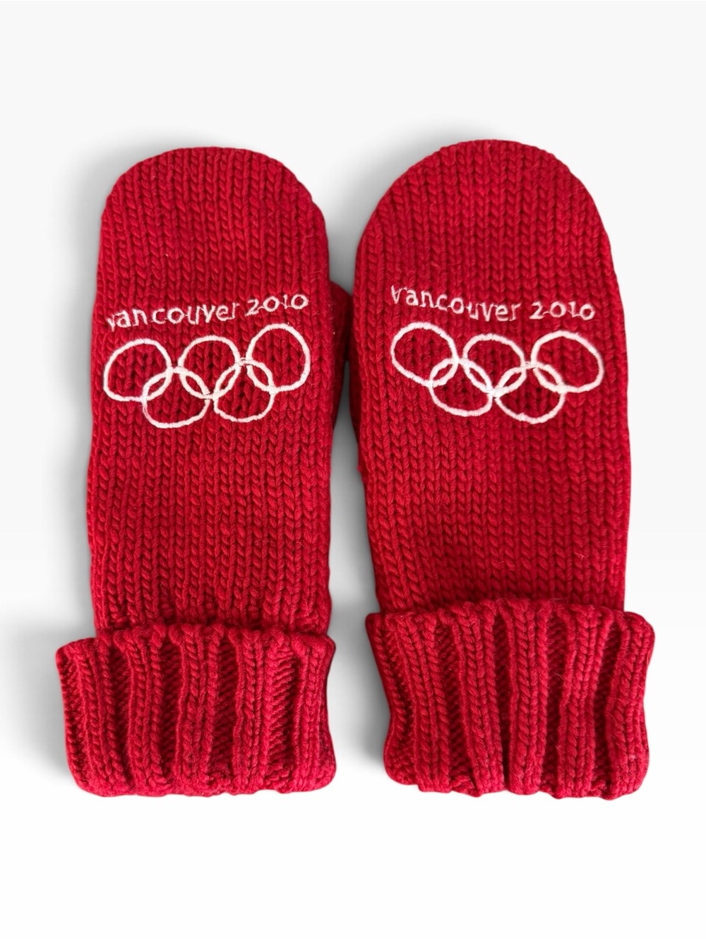 HBC Vintage Vancouver Olympic 2010 Red Knit Mittens # 001
